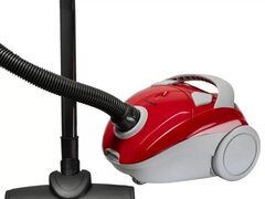 Aspirator cu sac Hausberg HB-2080RS Cyclone Vacuum Cleaner, 1.5L, 700W, 85dB, Rosu/Gri